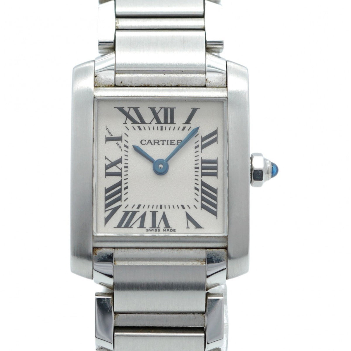 Pre-Owned Cartier Tank Fran?aise W51008Q3 Ivory Dial Women's Watch