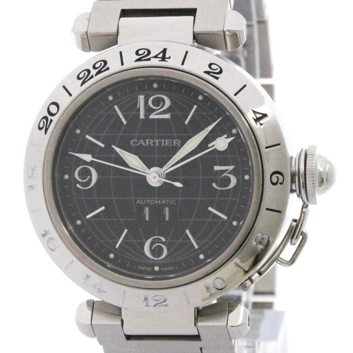 Pre-Owned CARTIER Pasha C Meridian Big Date Unisex Watch W31049M7 Polished