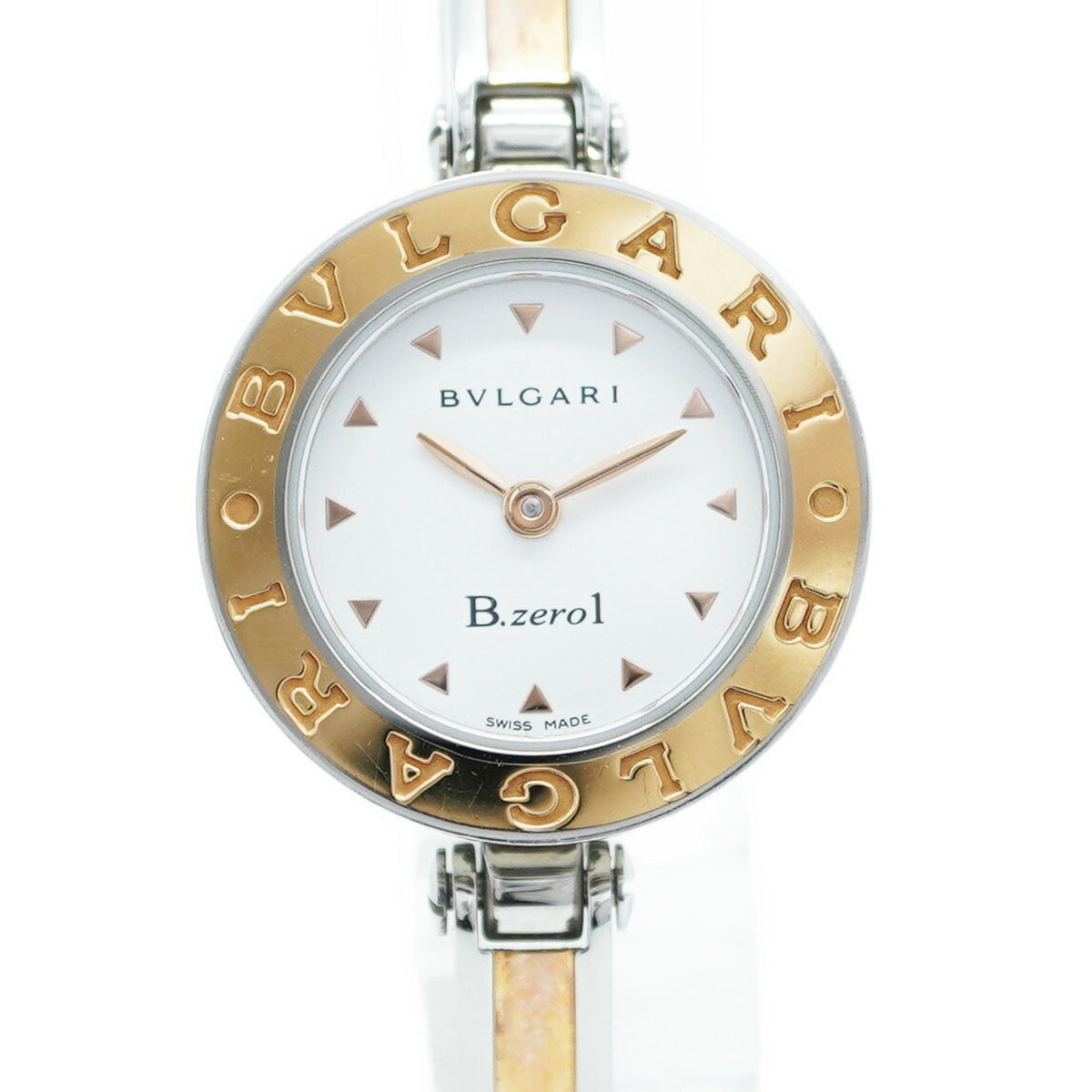 Pre-Owned Bvlgari B.zero1 BZ22SG White Dial Watch for Women