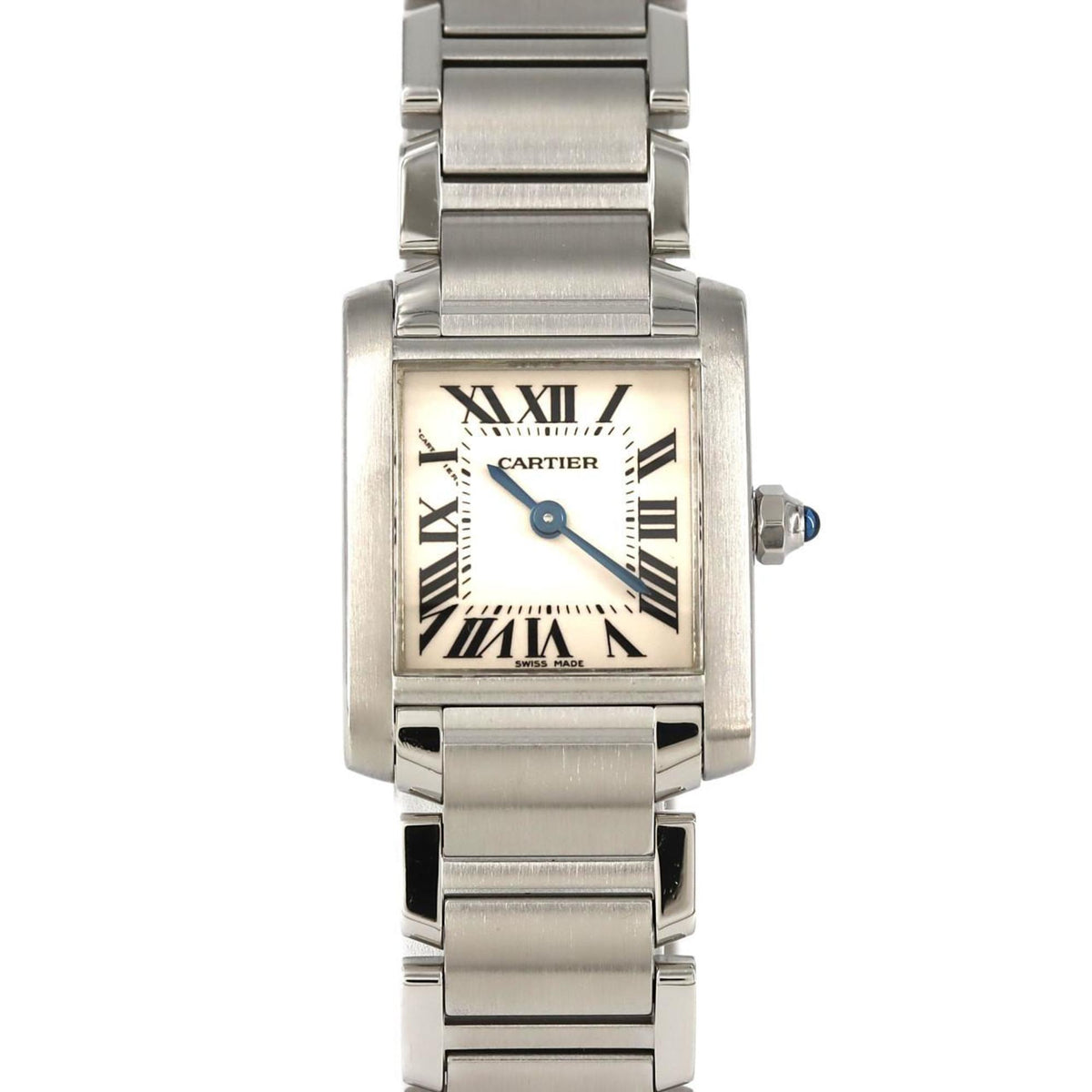 Gebrauchte Cartier Tank Francaise SM W51008Q3 SS Armbanduhr Quarz 