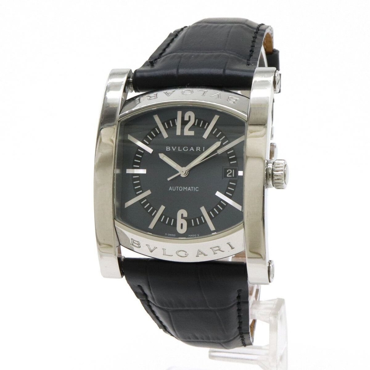 Pre-Owned BVLGARI Bvlgari Ashoma Date Navy Dial SS Men's AT Automatic Wristwatch A8S