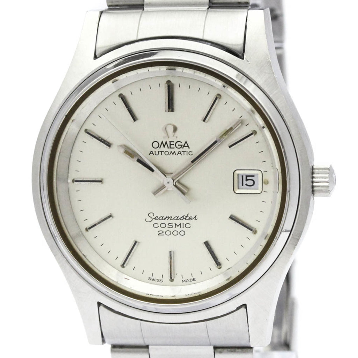 Pre-Owned OMEGA Seamaster Cosmic 2000 Cal 1012 Steel Automatic Mens Watch 166.128 Vintage
