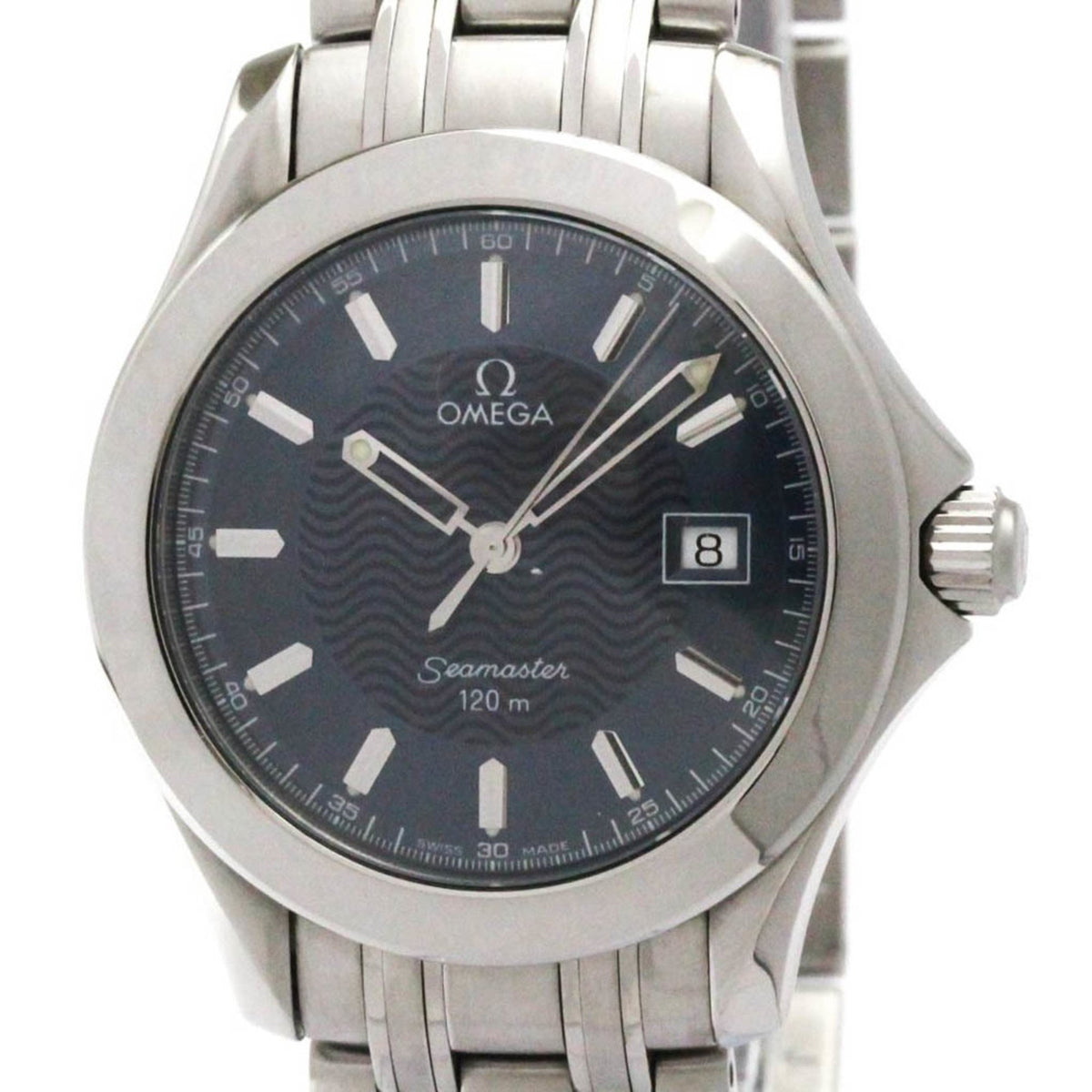 Pre-Owned OMEGA Seamaster 120M Steel Quartz Mens Watch 2511.81 Polished