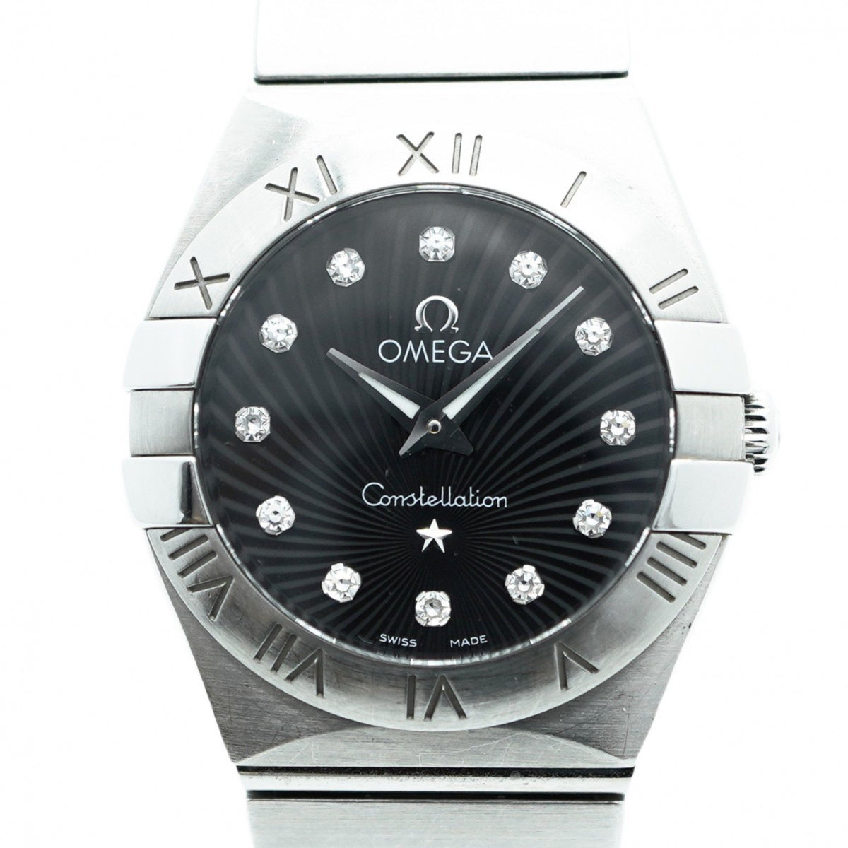 Pre-Owned Omega Constellation 123.10.24.60.51.001 Black Dial Watch for Women