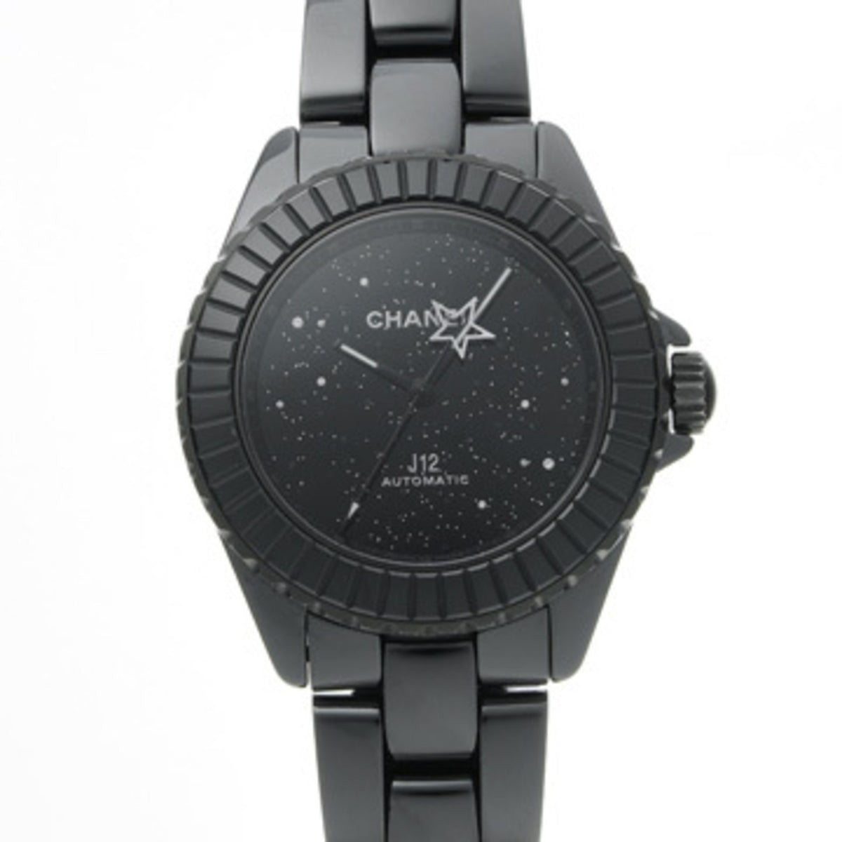 Pre-Owned Chanel J12 38MM Interstellar H7989 Black/Diamond Men's Watch Automatic