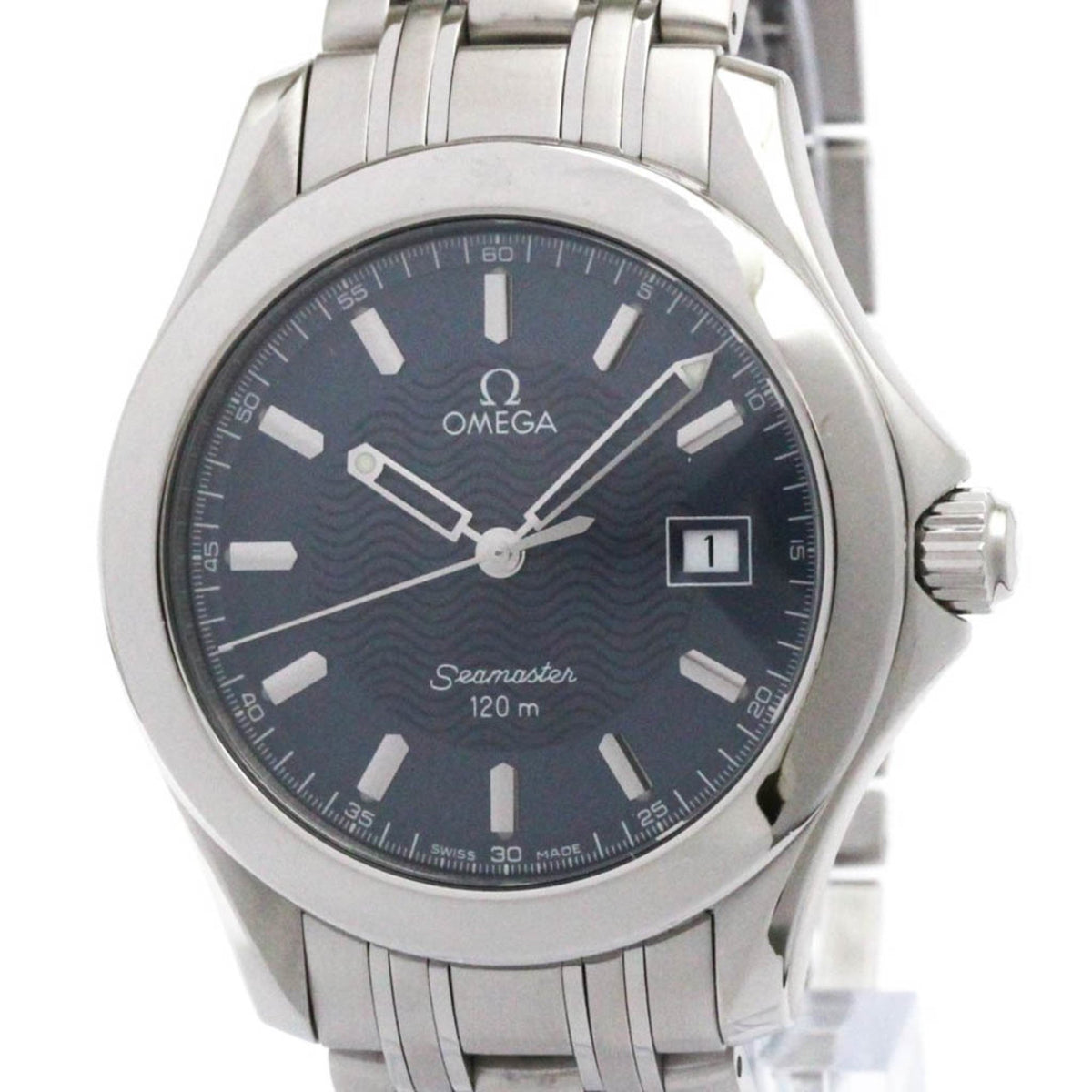 Pre-Owned OMEGA Seamaster 120M Steel Quartz Mens Watch 2511.81 Polished
