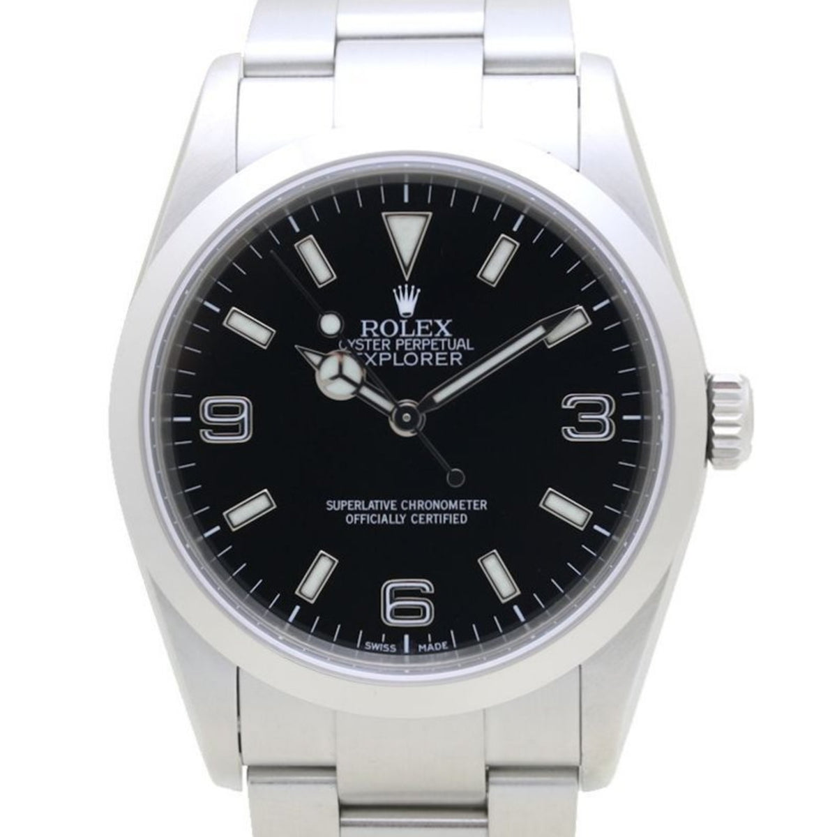 Pre-Owned ROLEX Rolex Explorer 1 114270 Stainless Steel F Series Men's Watch 39780