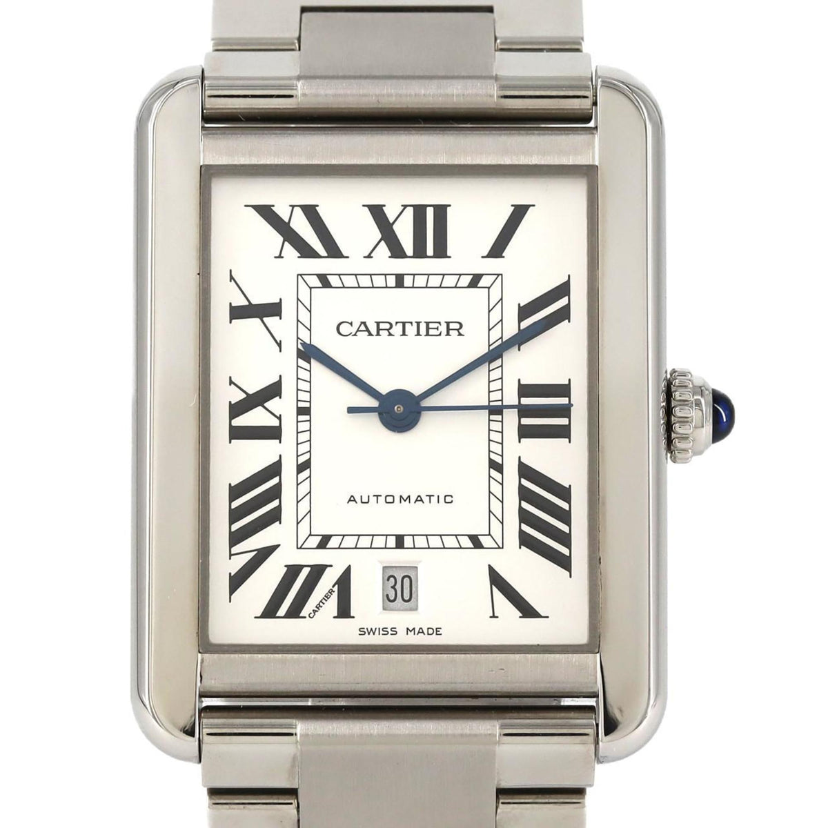 Gebrauchte Cartier Tank Solo XL W5200028 SS Automatikuhr 