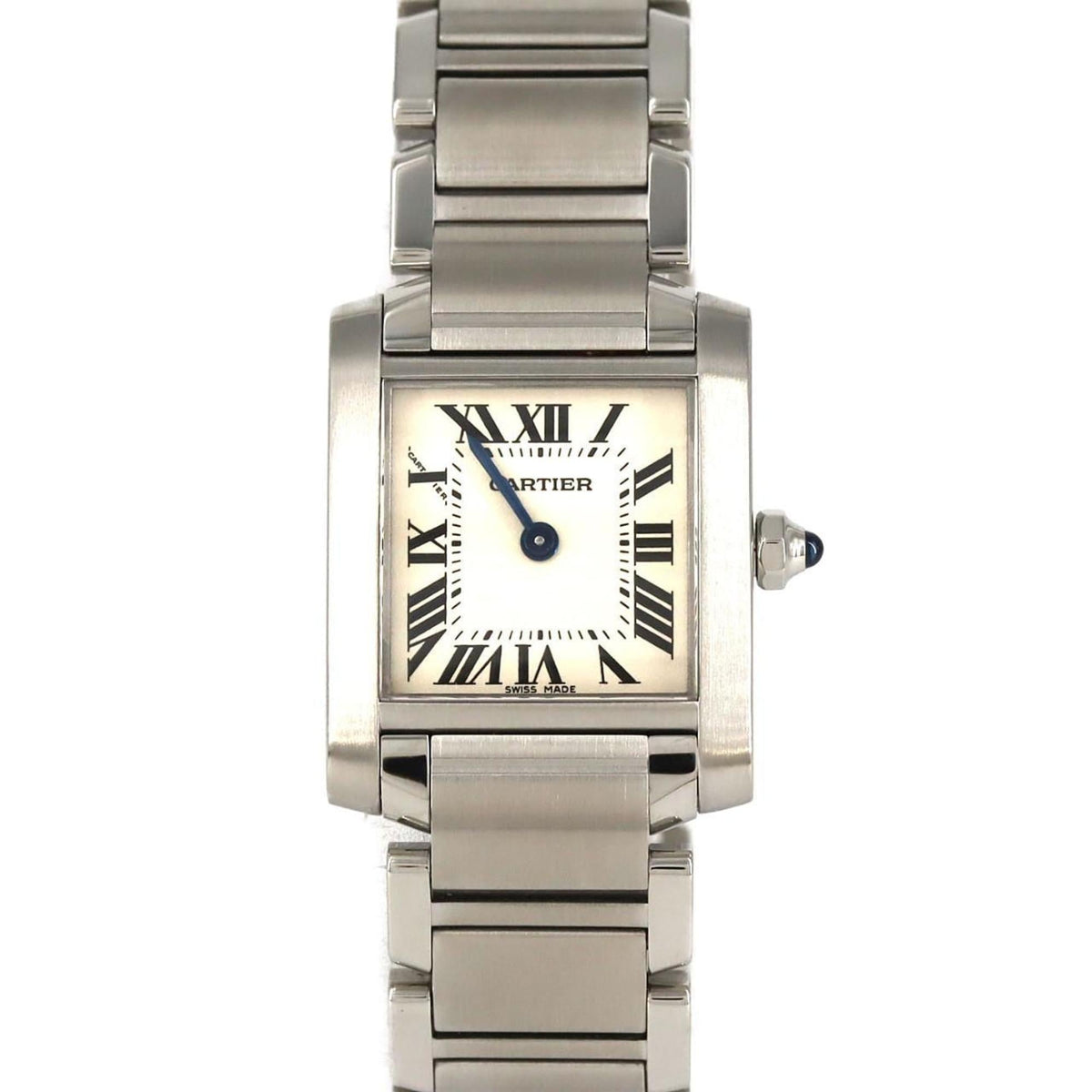 Pre-Owned Cartier Tank Fran?aise SM W51008Q3 Stainless Steel Quartz Watch