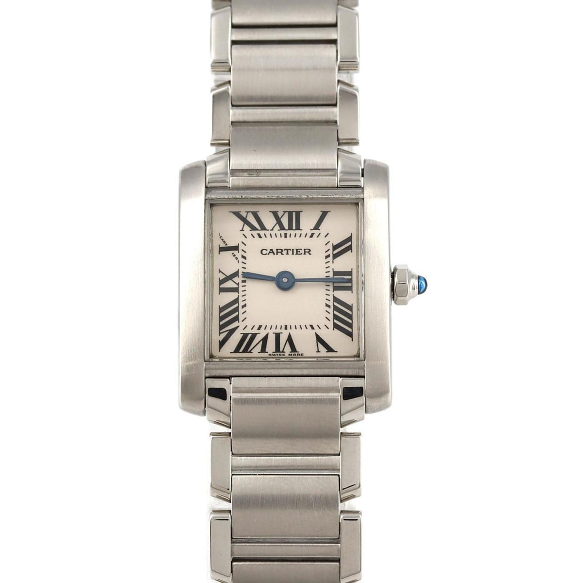 Montre-bracelet à quartz Cartier Tank Francaise SM W51008Q3 SS d'occasion 