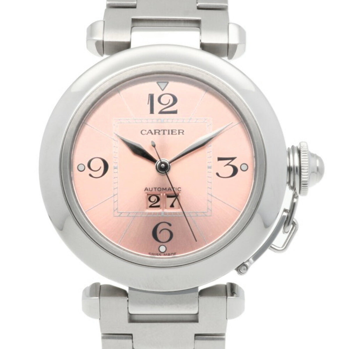 Pre-Owned Cartier Pasha Big Date Watch, Stainless Steel, Automatic, Unisex, Overhauled