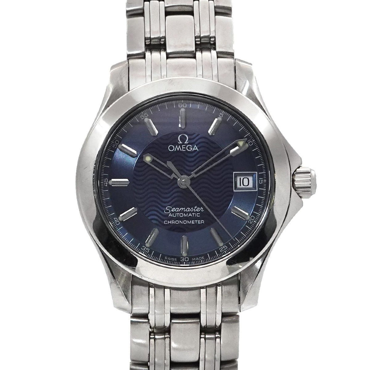 Pre-Owned OMEGA Seamaster 120m 2501 81 Men's Watch with Date, Navy Blue, Automatic