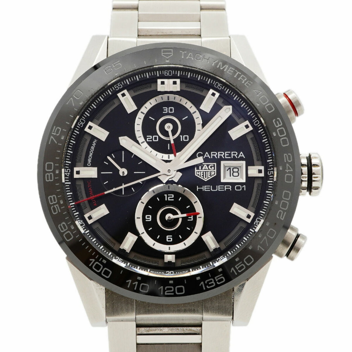 Pre-Owned TAG Heuer Carrera CAR201Z Black Dial Men's Watch