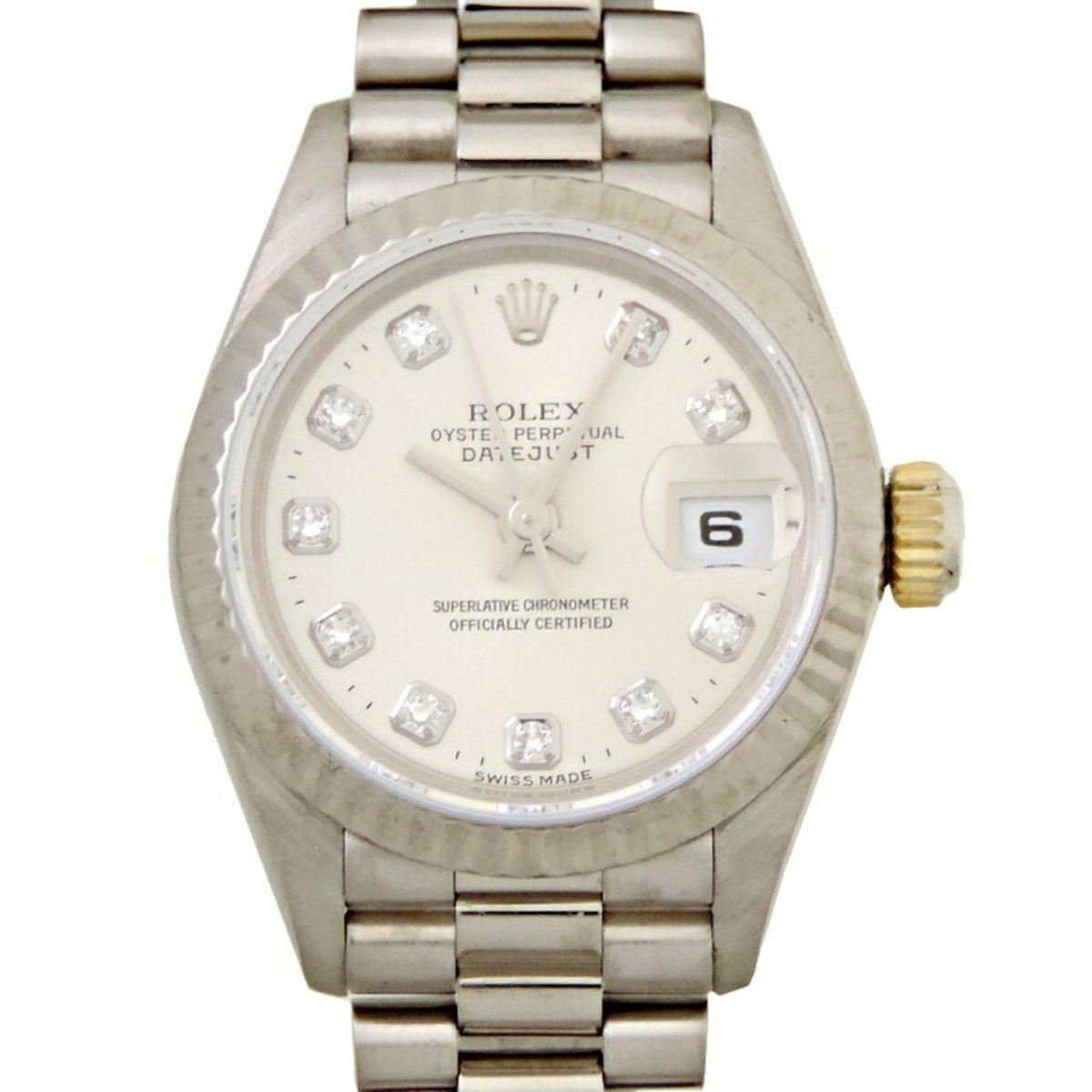 Pre-Owned Rolex Datejust 10P Diamond T-series 1996 Ladies Watch 69179G