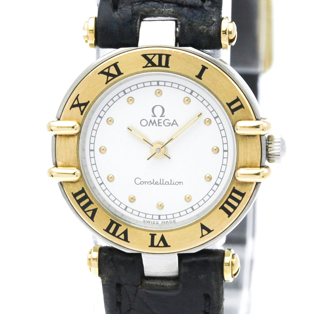 Pre-Owned OMEGA Constellation 18K Gold Quartz Ladies Watch 595.1080 Polished