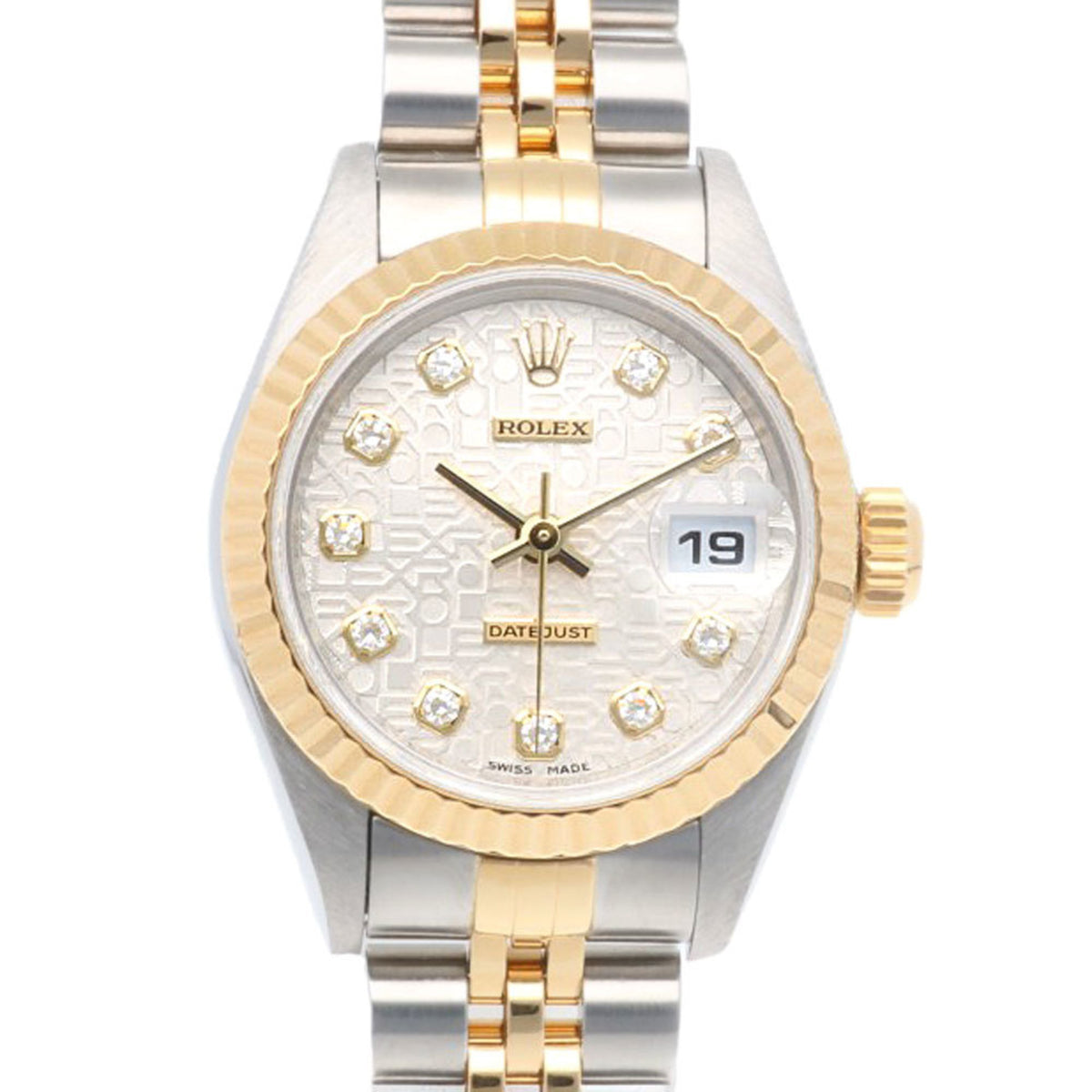 Pre-Owned Rolex Datejust Watch Stainless Steel 79173G Automatic Ladies ROLEX P Series 2000 Model 10P Diamond Horicon Overhauled