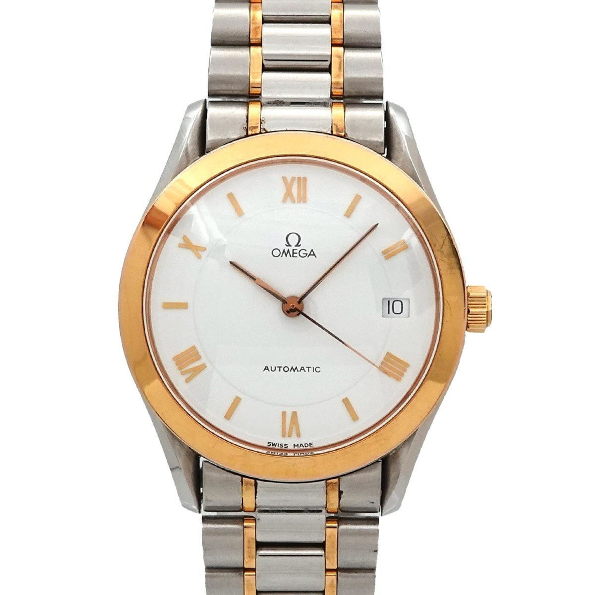 Pre-Owned OMEGA Speed Classic Date 3300 20 Men's Automatic Watch, White