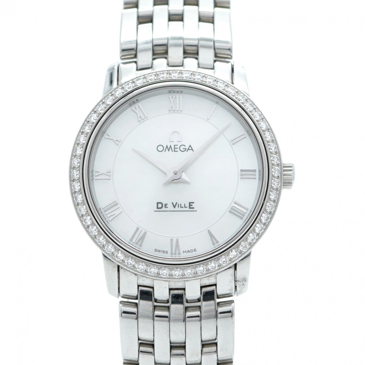 Pre-Owned Omega De Ville 413.15.27.60.05.001 White Dial Women's Watch