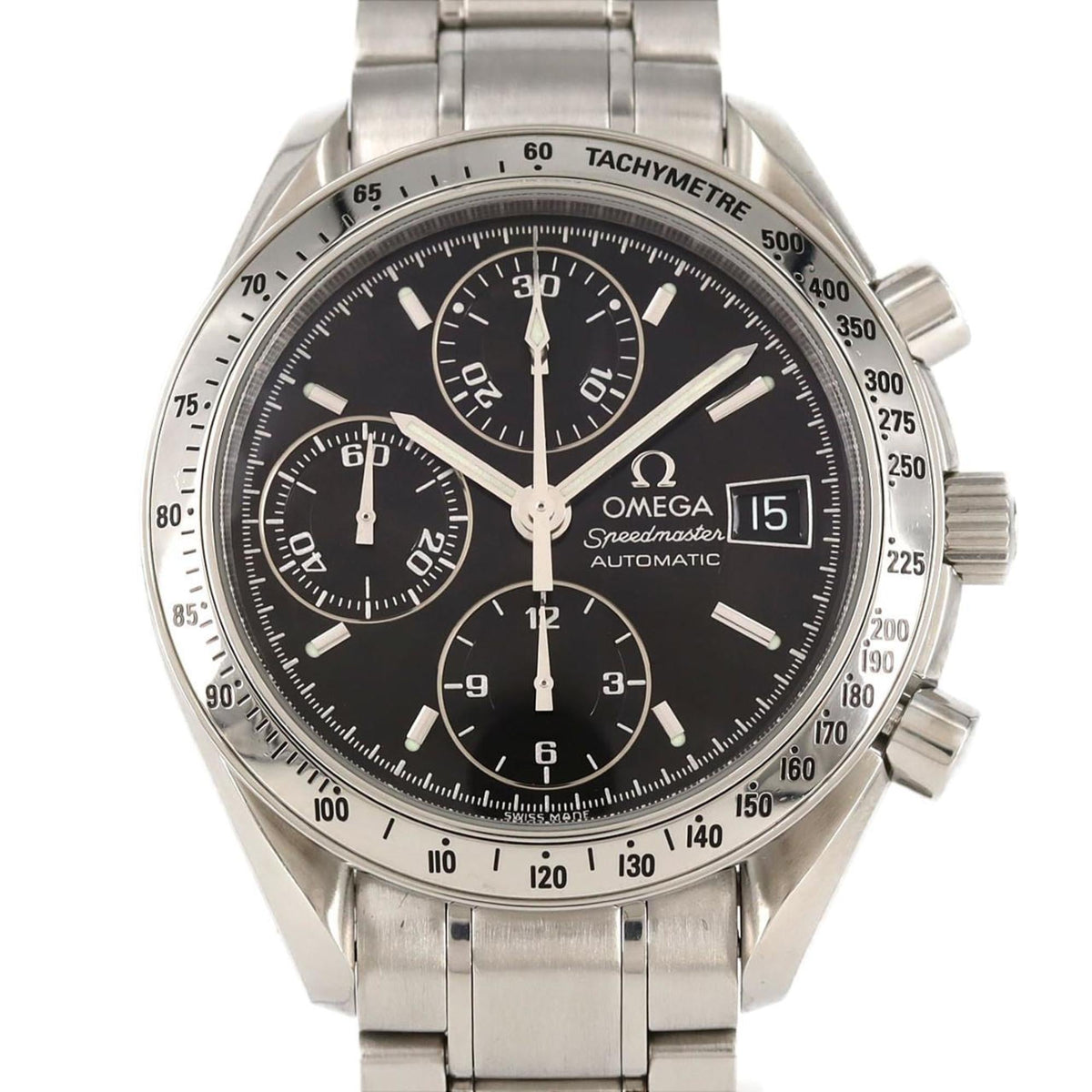 Pre-Owned Omega Speedmaster Date 3513.50 Stainless Steel Automatic Watch
