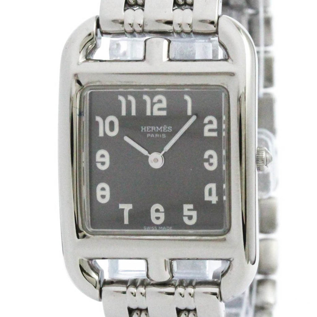 Montre femme HERMES Capecod d'occasion en acier inoxydable à quartz, modèle CC1.210 poli 