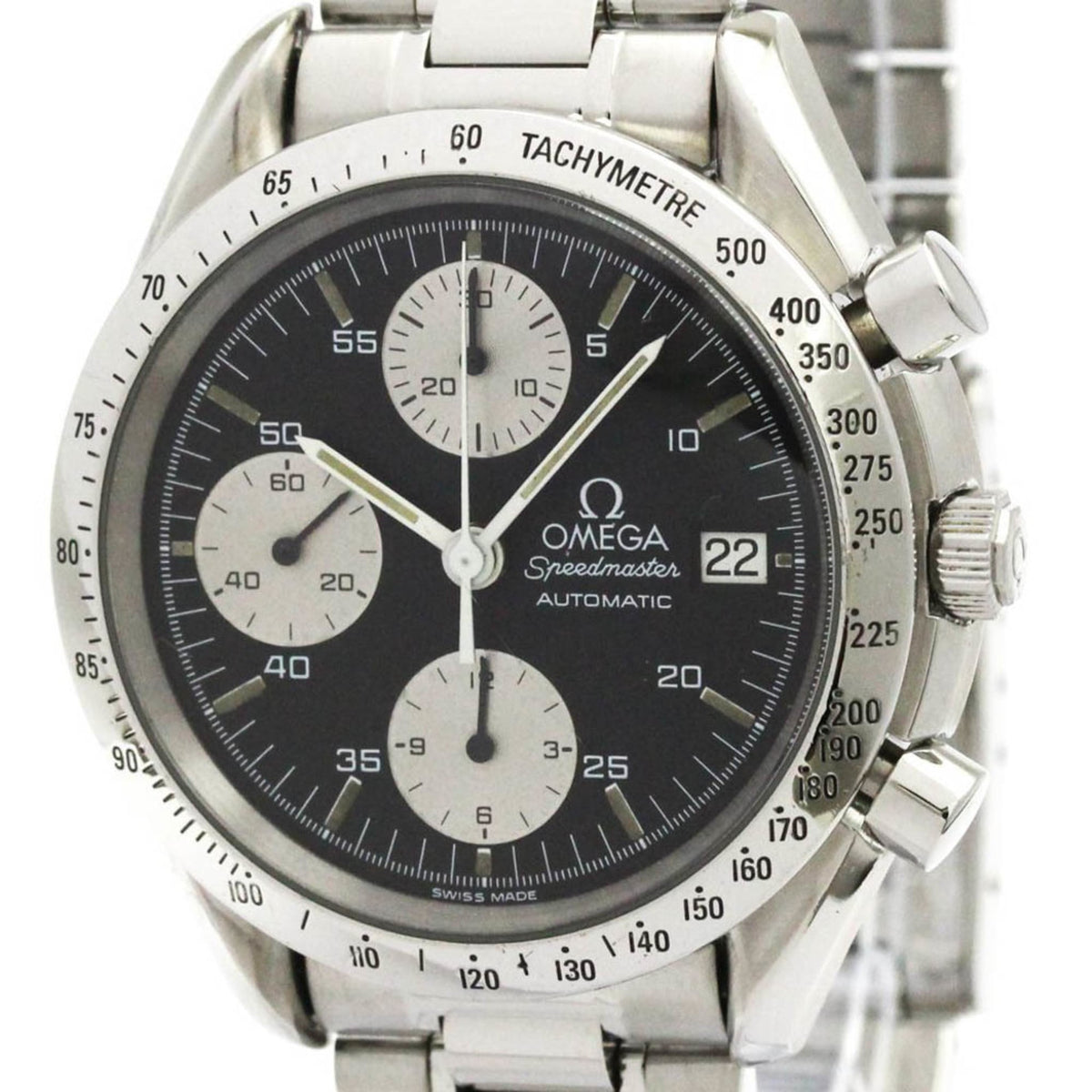 Pre-Owned OMEGA Speedmaster Date Steel Automatic Mens Watch 3511.50 Polished