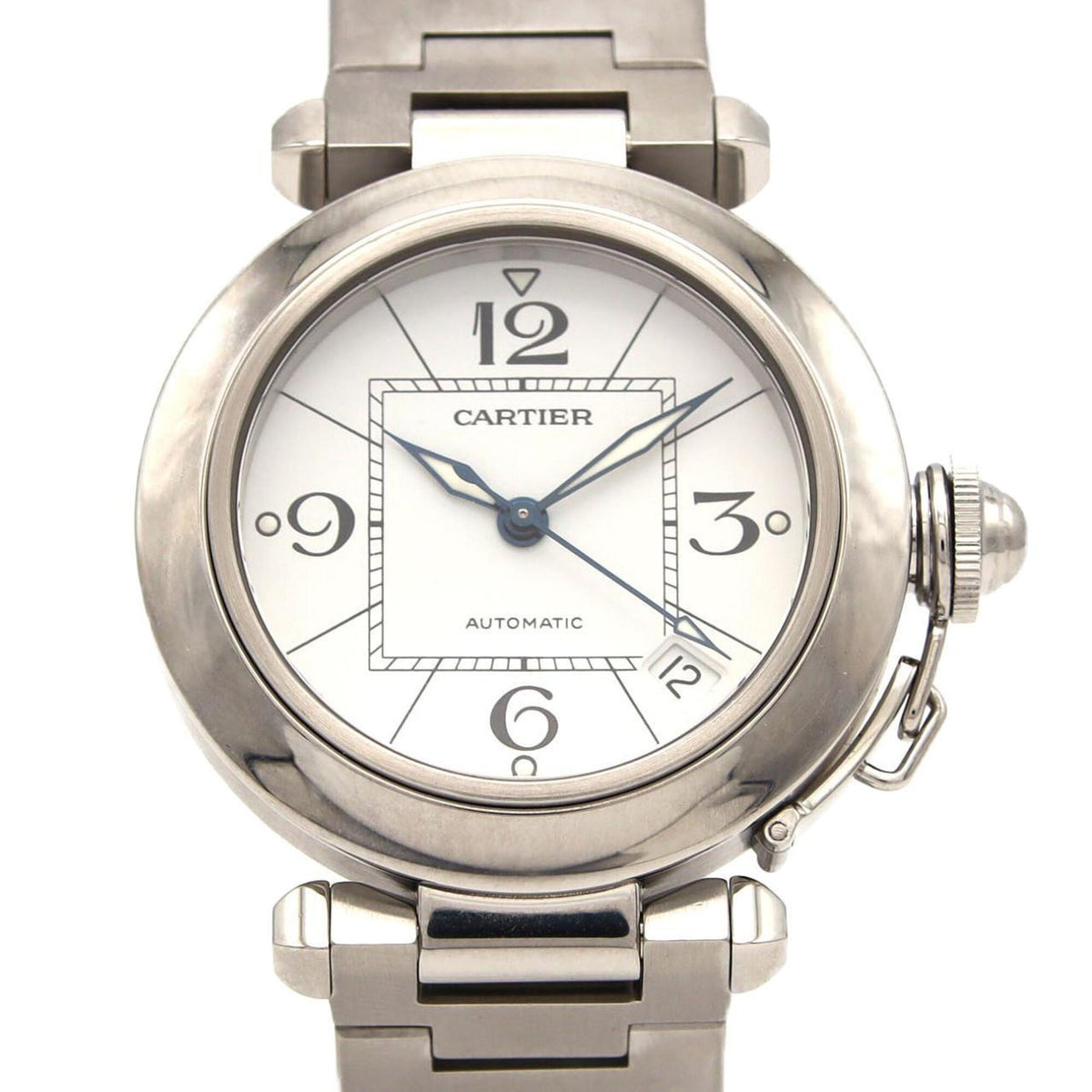 Pre-Owned Cartier Pasha C W31074M7 Stainless Steel Automatic Watch