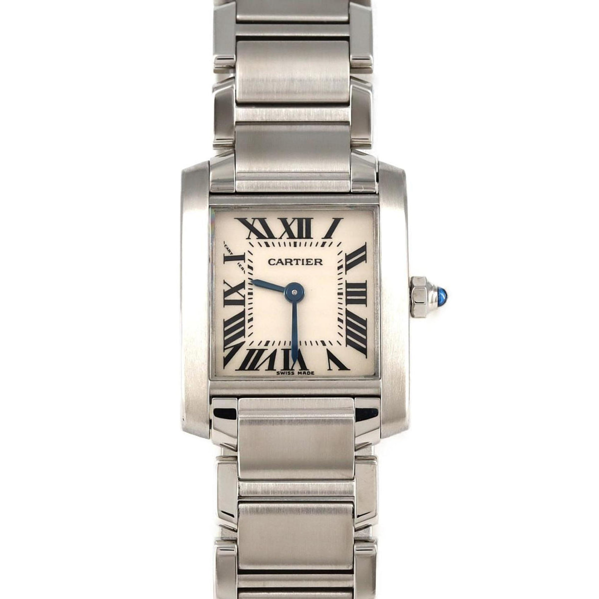 Montre-bracelet à quartz Cartier Tank Francaise SM W51008Q3 SS d'occasion 