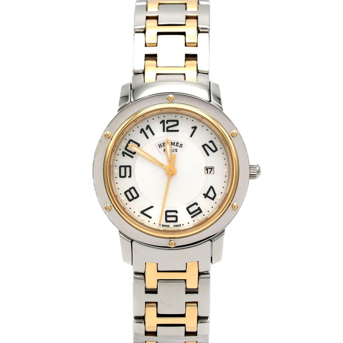 Pre-Owned Hermes Clipper Classic Combination CP1.320 SSxGP Quartz Watch