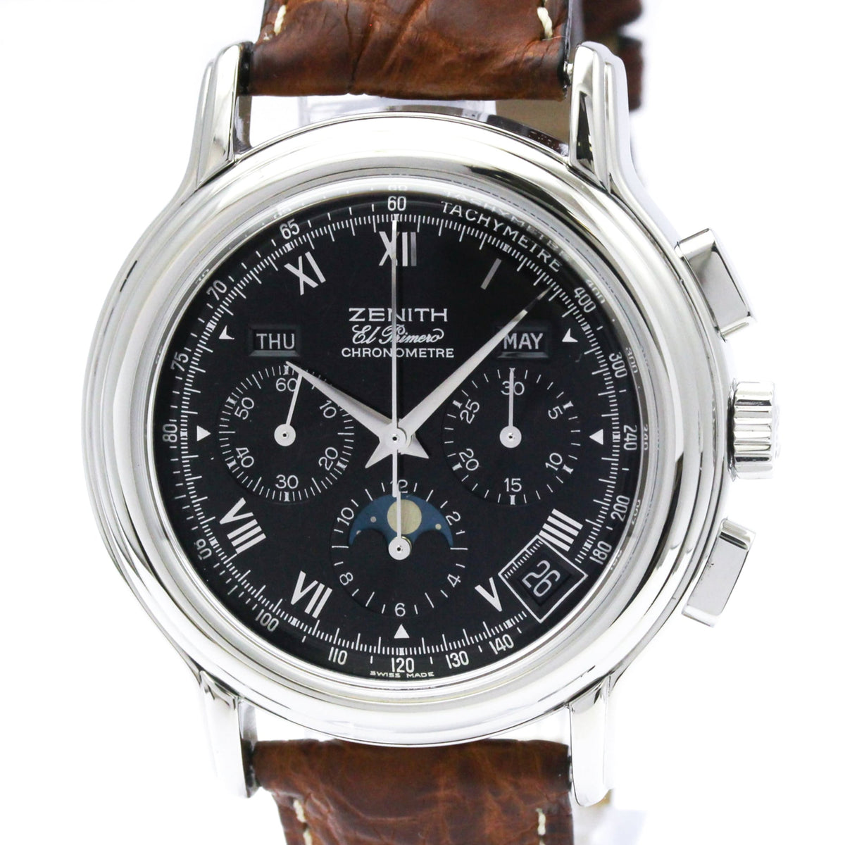 Pre-Owned ZENITH Chronomaster Moon Phase El Primero Watch 01.0240.410 Polished