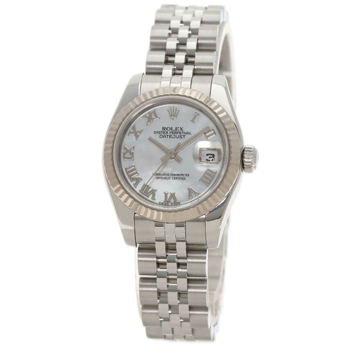Pre-Owned Rolex 179174NR Datejust Watch Stainless Steel SS K18WG Ladies ROLEX