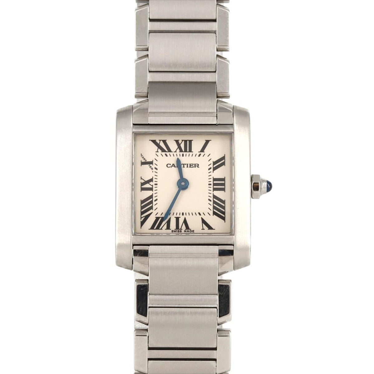 Gebrauchte Cartier Tank Francaise SM W51008Q3 SS Armbanduhr Quarz 