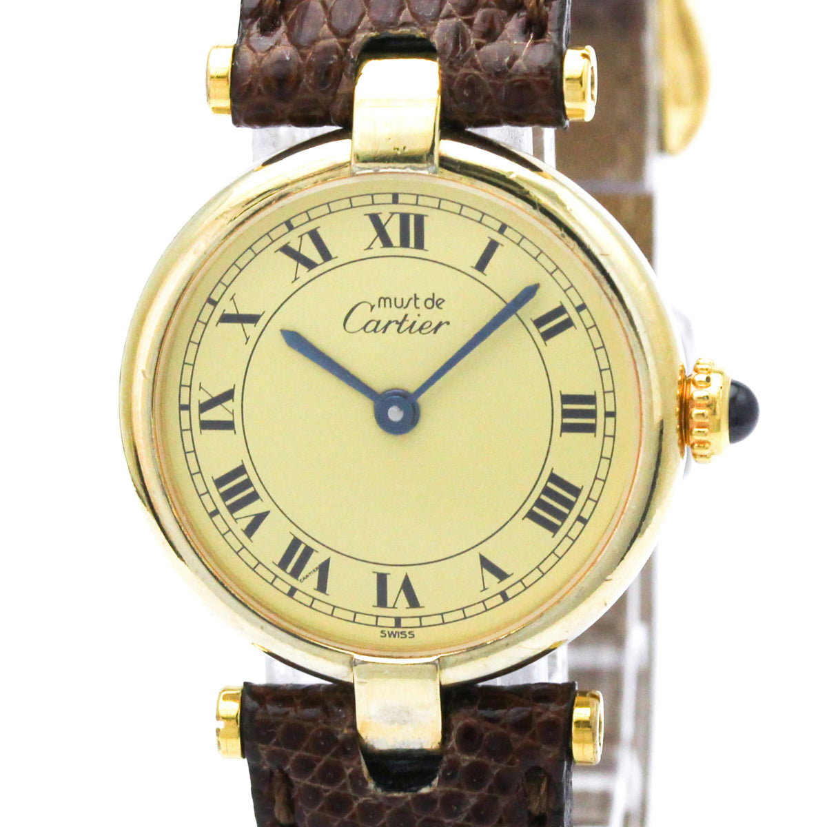 Pre-Owned CARTIER Must Vendome Vermeil Gold Plated Quartz Ladies Watch 590004