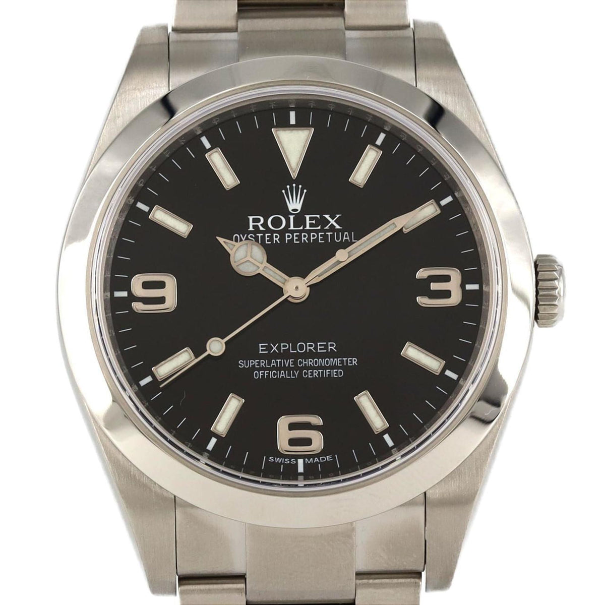 Pre-Owned Rolex Explorer I 214270. Stainless steel automatic watch, random number