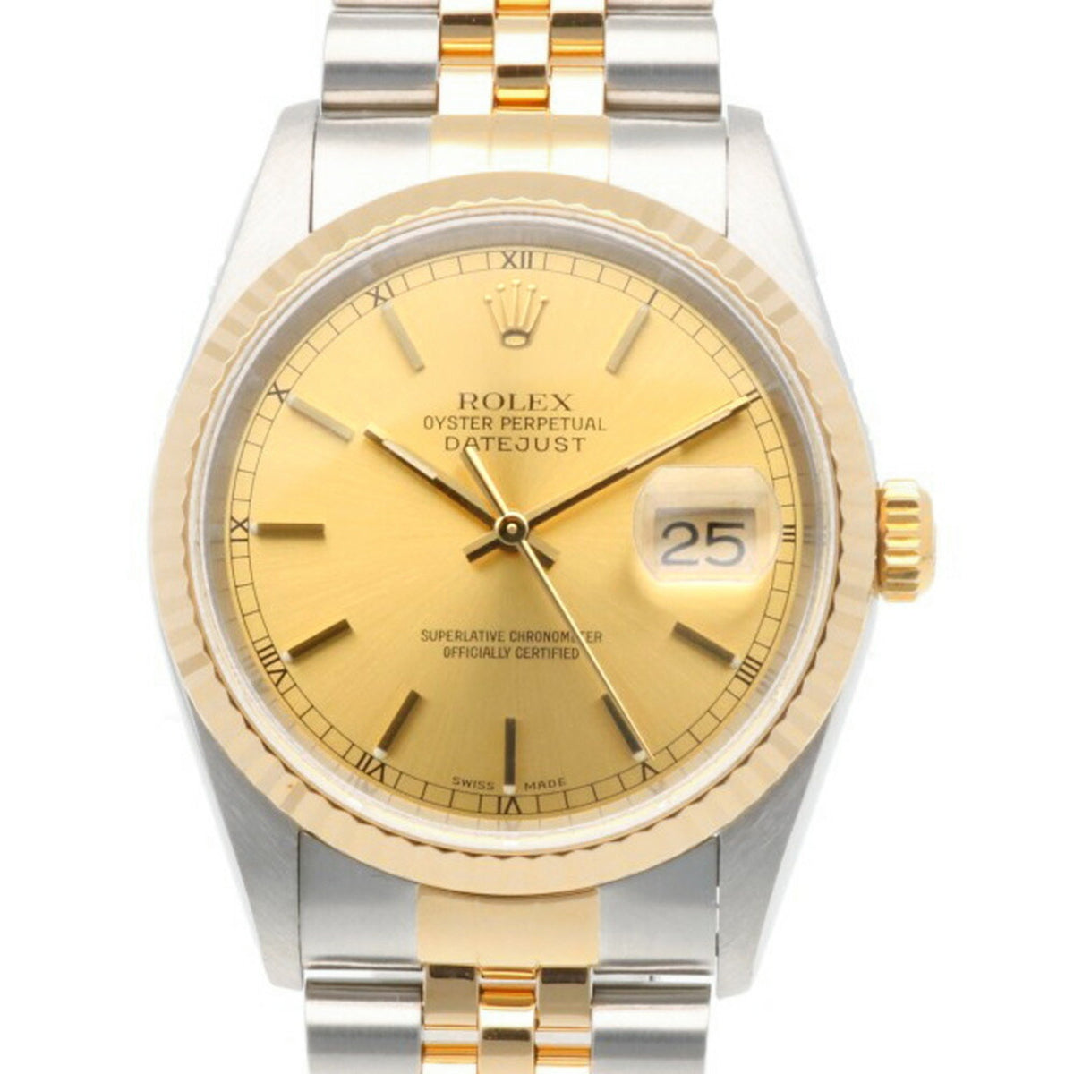 Pre-Owned Rolex Datejust Oyster Perpetual Watch, Stainless Steel, 16233, Automatic, Men's, ROLEX U-Serial, 1997 Model, Overhauled