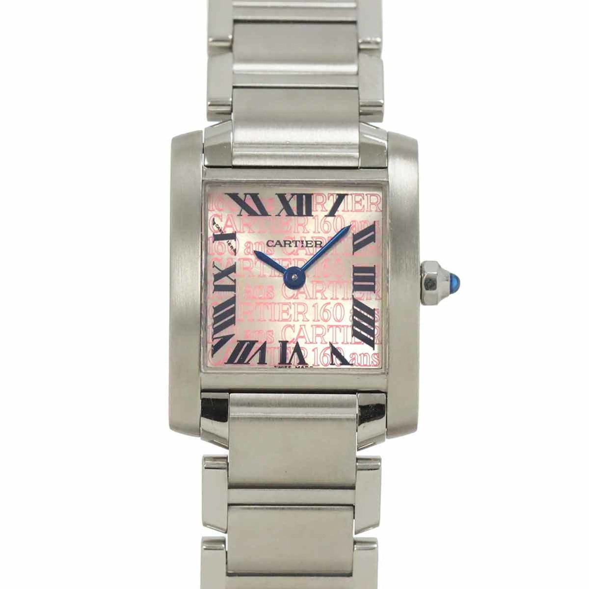 Pre-Owned Cartier Tank Fran?aise SM 160th Anniversary Asia Limited Edition W51035Q3 Women's Silver Quartz Watch
