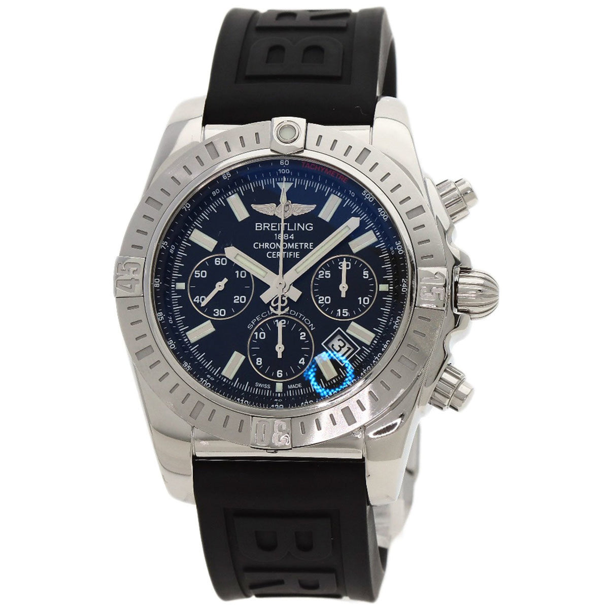 Montre Breitling A001B-1PA Chronomat 44 Japon d'occasion, édition limitée, acier inoxydable, caoutchouc, pour homme. 