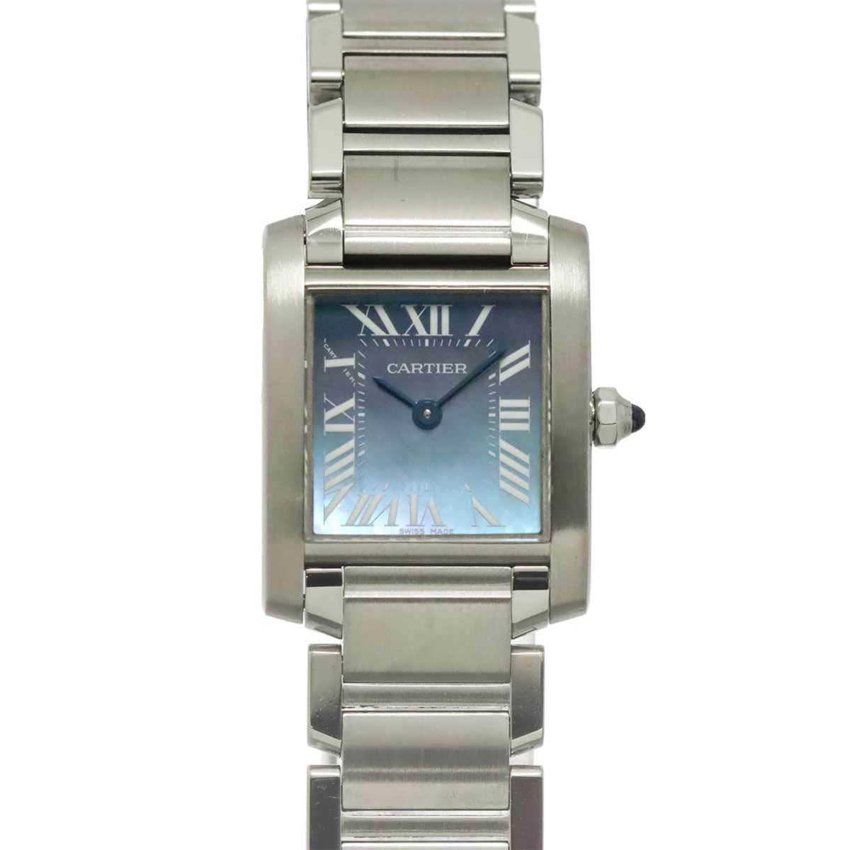 Pre-Owned Cartier Tank Francaise SM W51034Q3 Women's Watch, Blue Shell, Quartz Watch