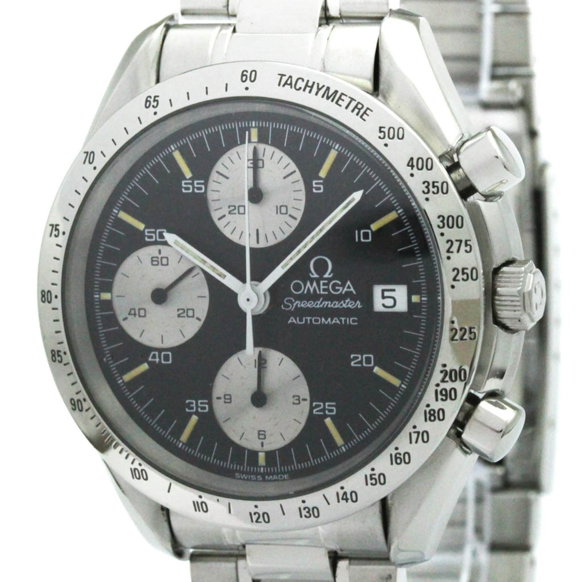 Pre-Owned OMEGA Speedmaster Date Steel Automatic Mens Watch 3511.50 Polished