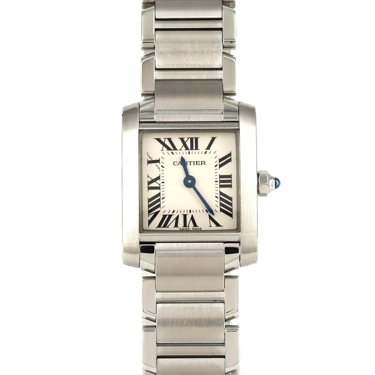 Pre-Owned Cartier Tank Fran?aise SM W51008Q3 Stainless Steel Quartz Watch