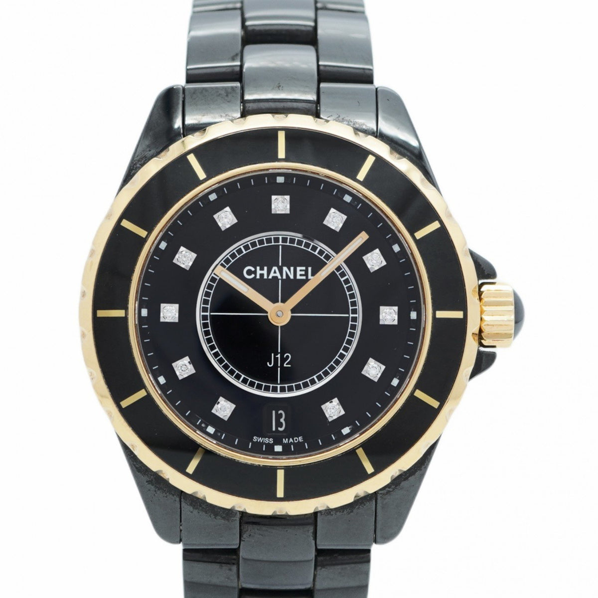 Pre-Owned Chanel J12 H2544 Black Dial Men's Watch