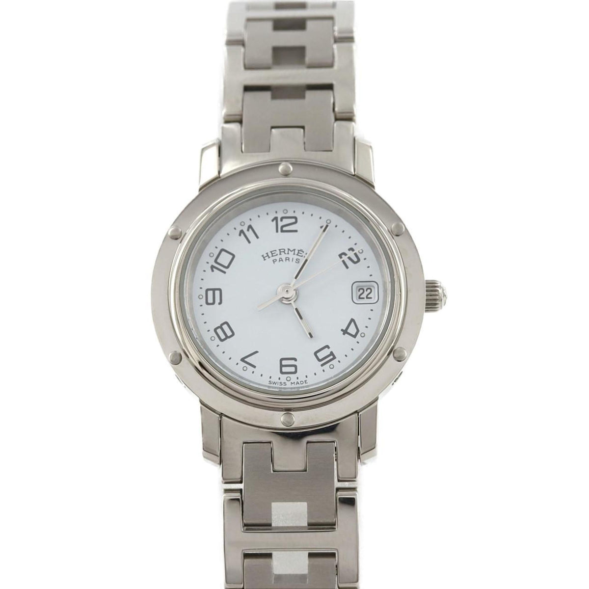 Pre-Owned Hermes Clipper CL4.210 SS Quartz Watch
