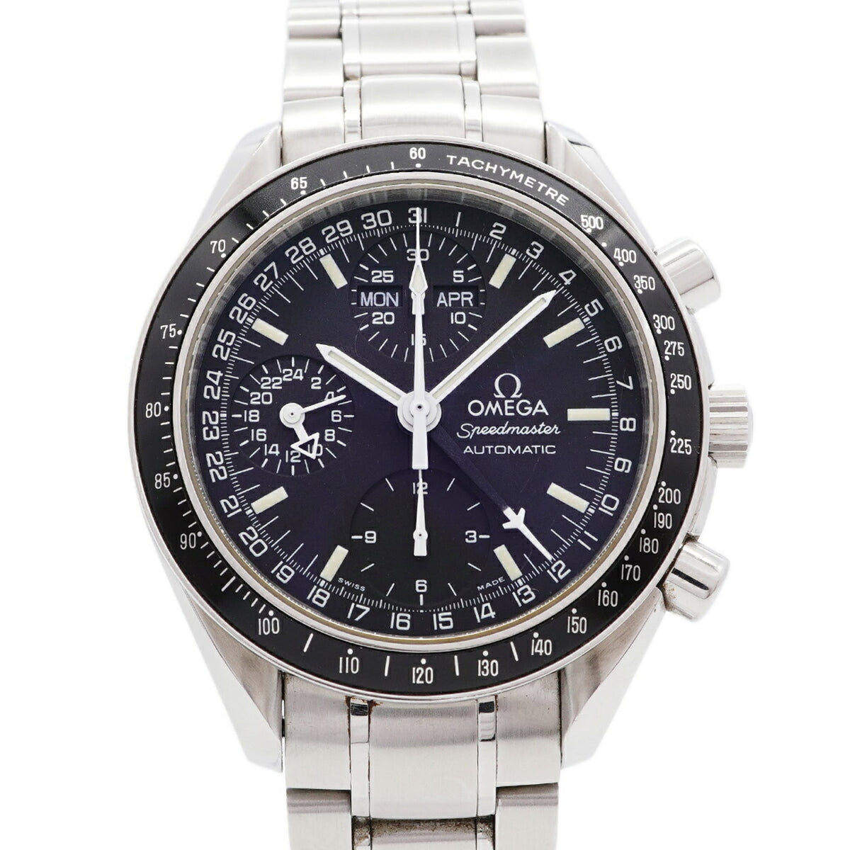 Pre-Owned Omega Speedmaster Day-Date Mark 40 Cosmos 3520.50 Black Dial Men's Watch
