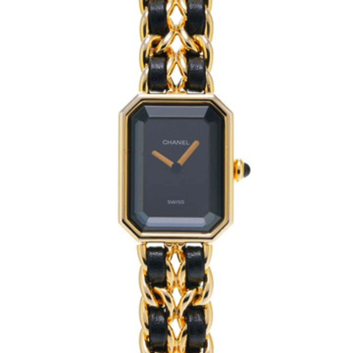 Montre à quartz noire Chanel Premiere taille L H0001 d'occasion pour femme 