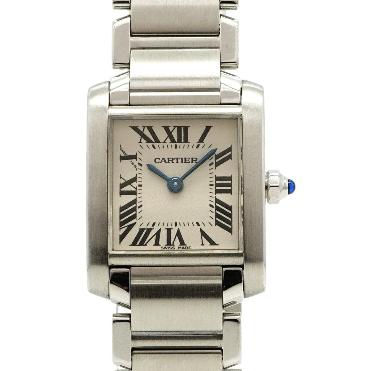 Pre-Owned Cartier Tank Fran?aise SM W51008Q3 Ivory Dial Women's Watch