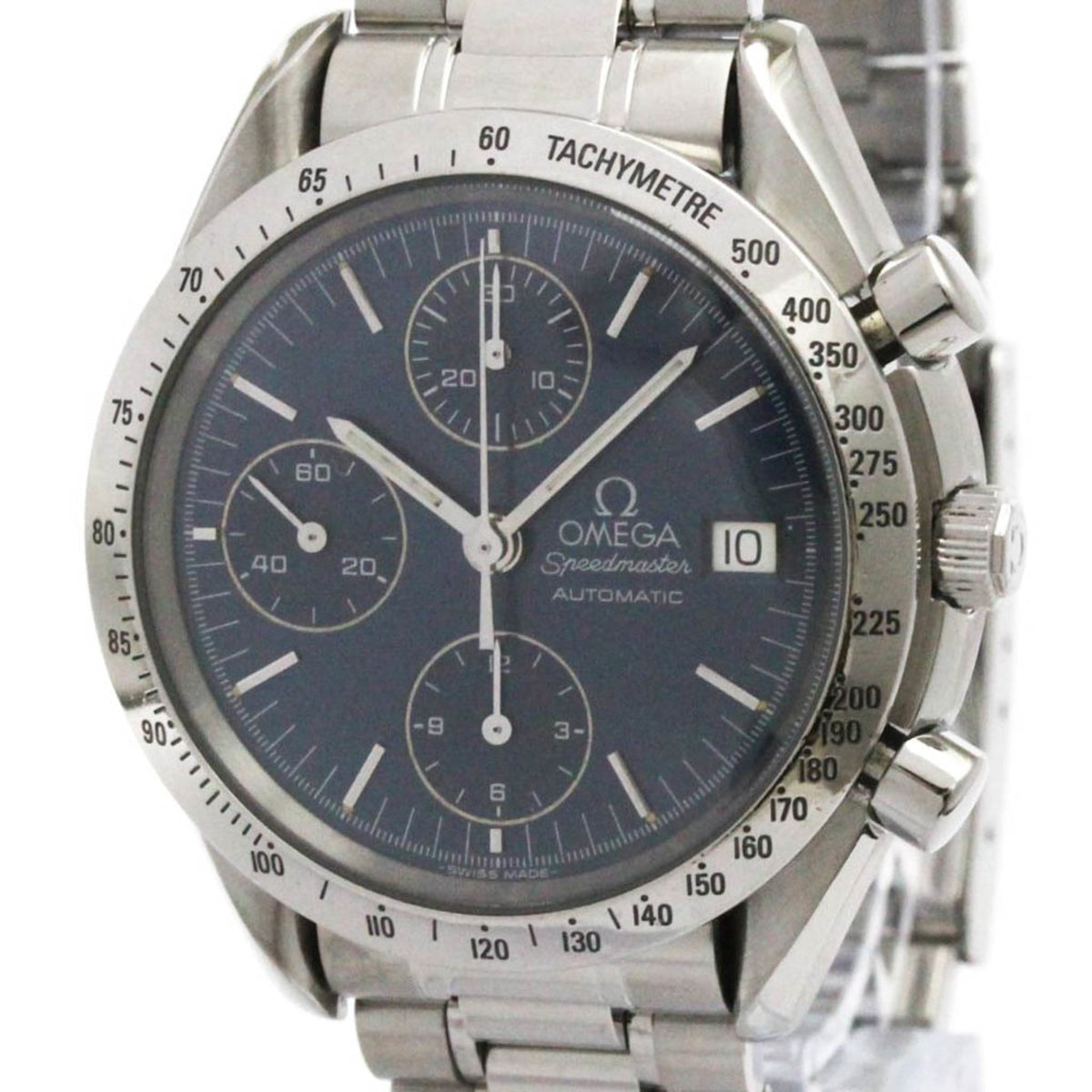 Pre-Owned OMEGA Speedmaster Date Steel Automatic Mens Watch 3511.80 Polished