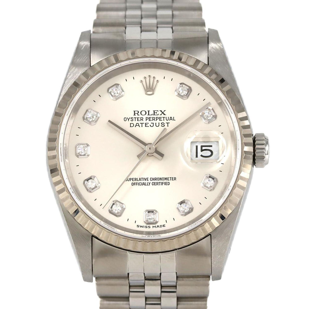 Pre-Owned Rolex Datejust 16234G SSxWG Automatic Watch P Series