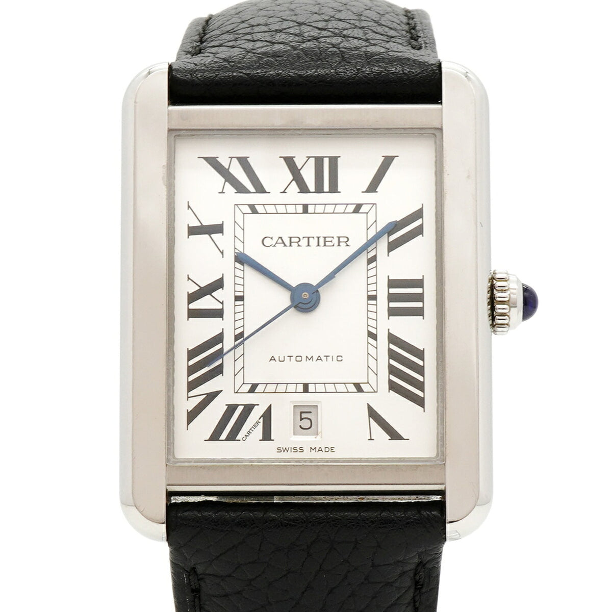 Pre-Owned Cartier Tank Solo XL WSTA0029 Silver Dial Men's Watch