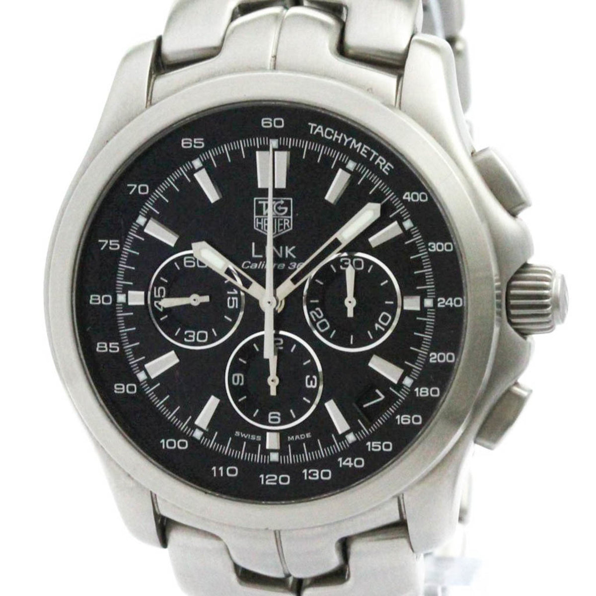 Montre automatique chronographe TAG HEUER Link Calibre 16 d'occasion polie CT511A BF580443 