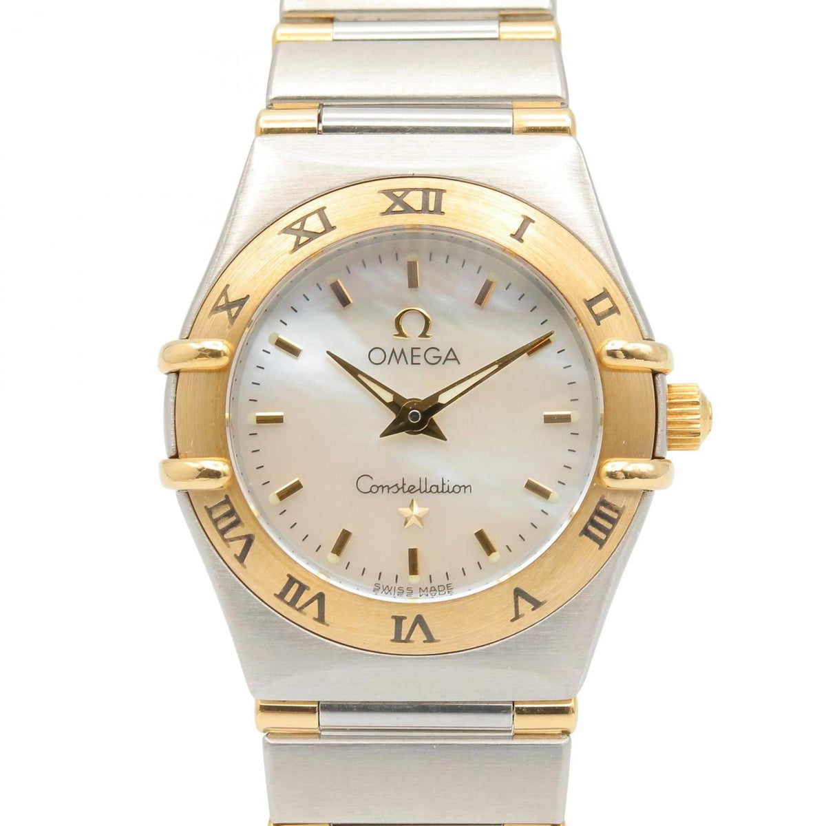 Pre-Owned OMEGA Constellation Mini Watch, 18K Yellow Gold and Stainless Steel, Women's, White Gold, 1362.70
