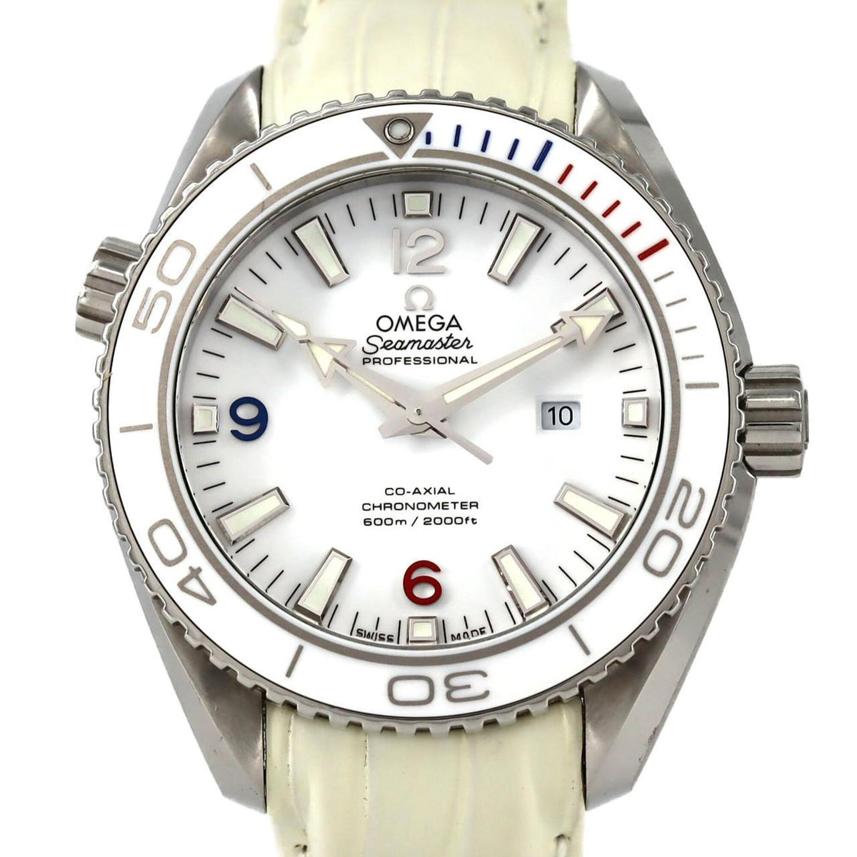 Pre-Owned Omega Seamaster Planet Ocean Sochi 2014 "LIMITED" 522.33.38.20.04.001 Stainless Steel Automatic Watch